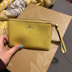 Coach Yellow Wristlet